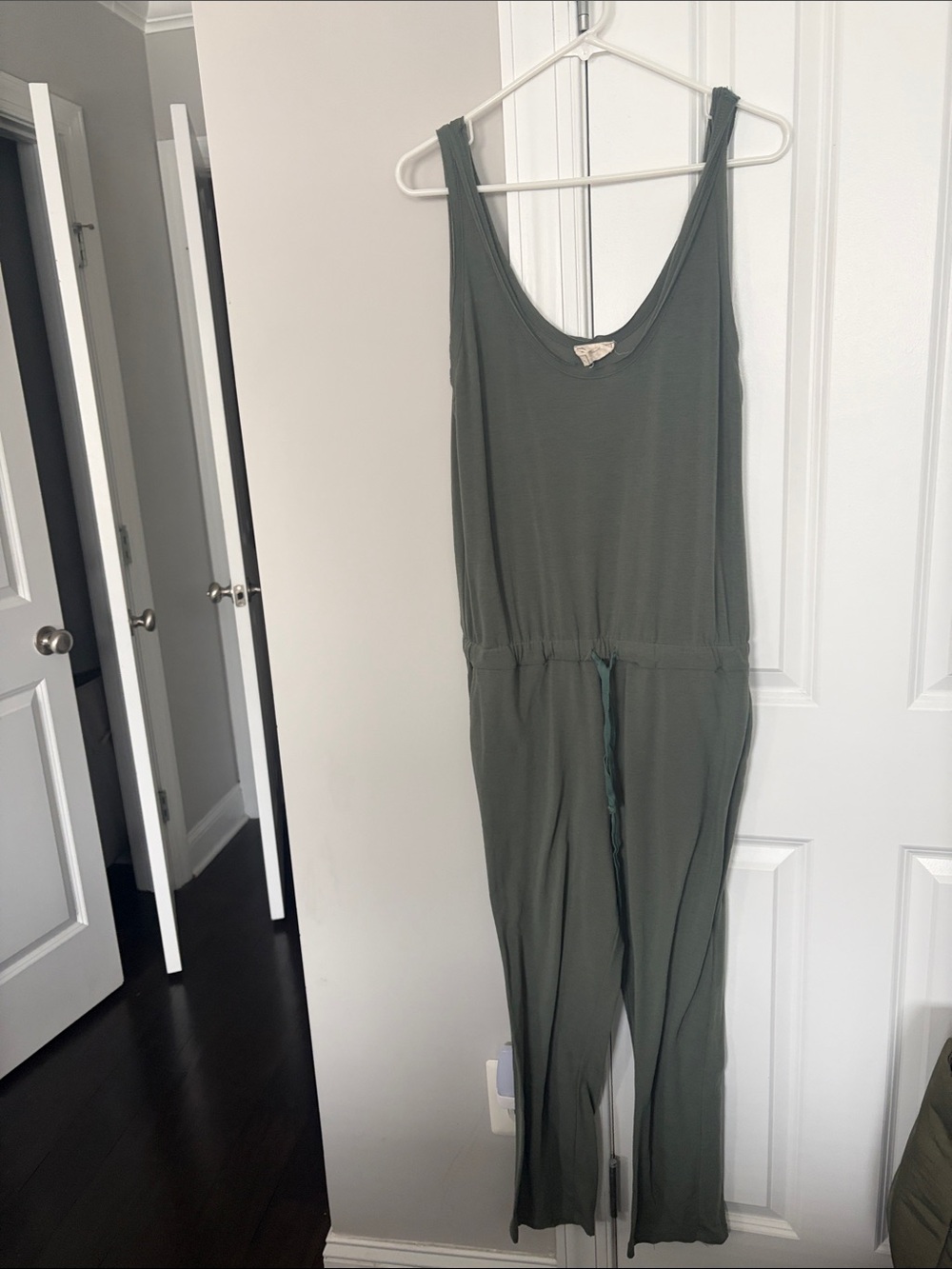 Style Rack Olive Green Sleeveless Drawstring Jumpsuit